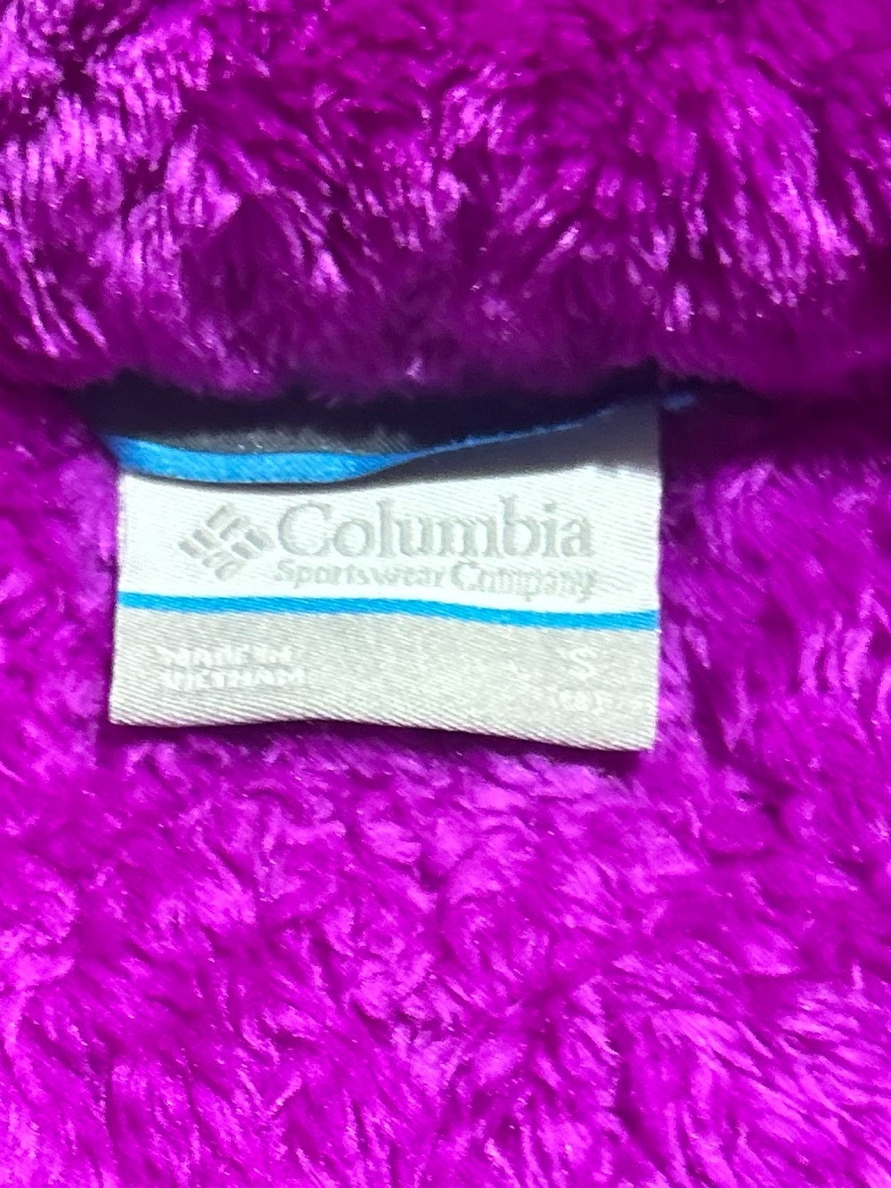 Columbia Fleece Zip Up Jacket Fuchsia Purple Size S (8) - Picture 4 of 5